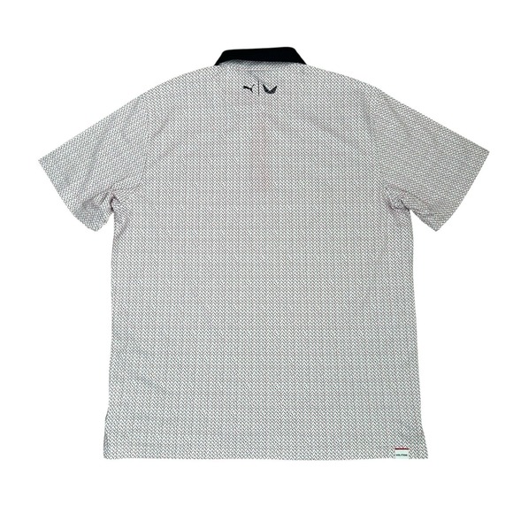 Puma Volition Celebration Golf Polo USA America Performance White Patriotic L/XL - Picture 3 of 10